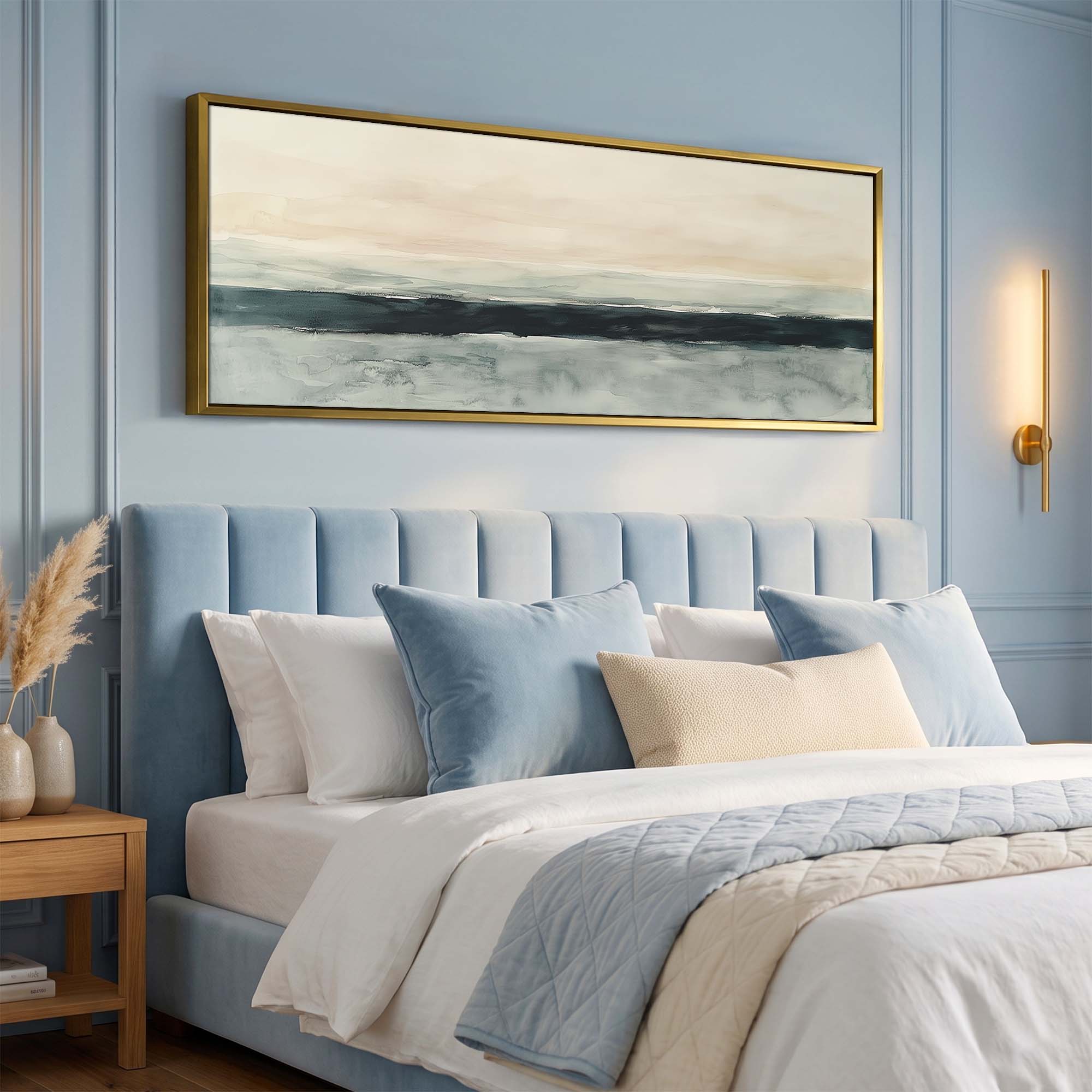 Charcoal Horizon Canvas Print Wall Art - Melrose Editions