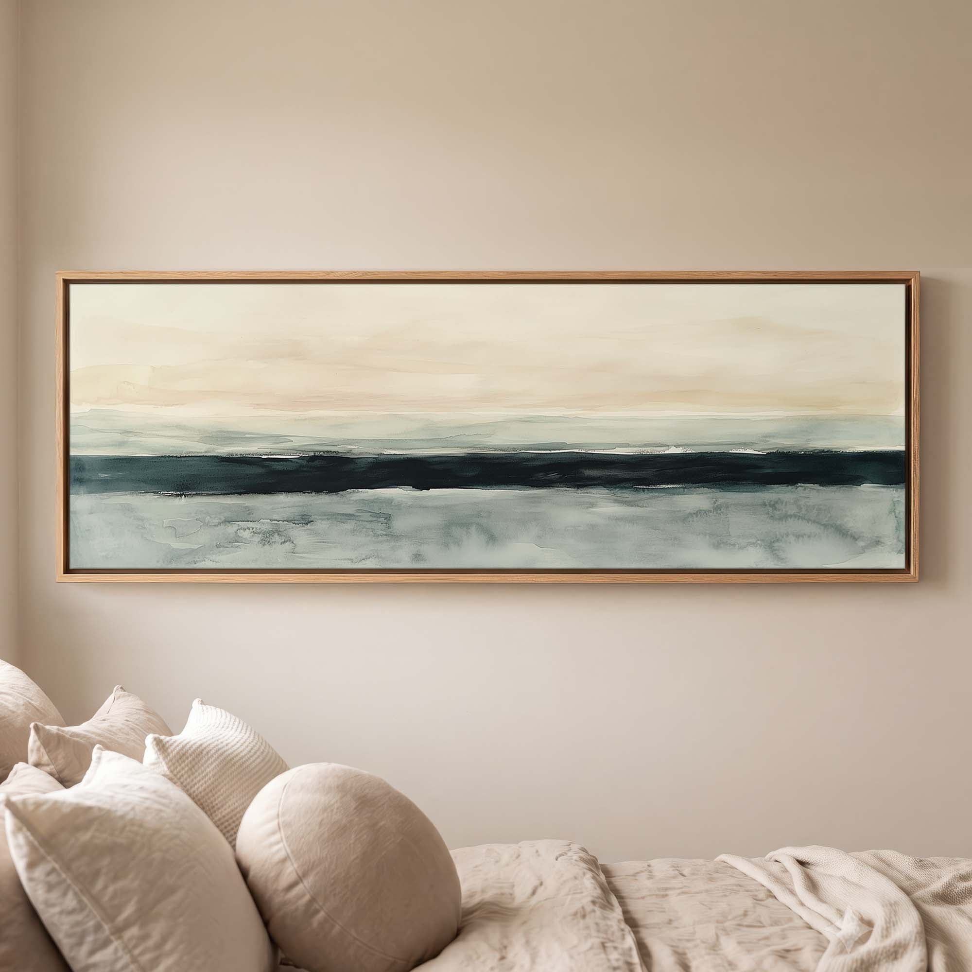 Charcoal Horizon Canvas Print Wall Art - Melrose Editions