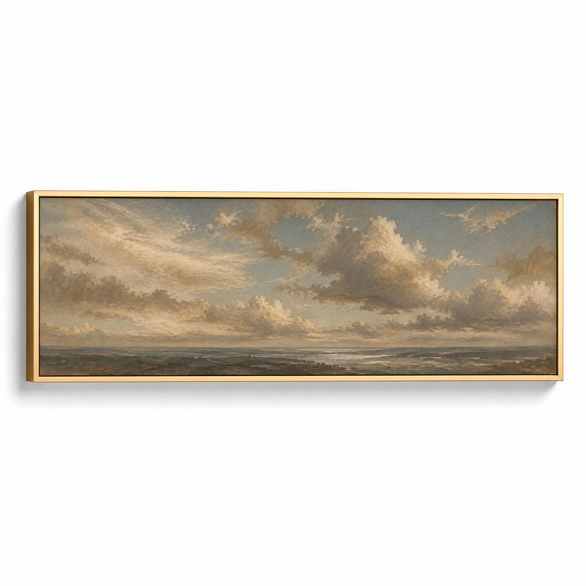 Cloud Study Canvas Print Gold Wall Art - Melrose Editions