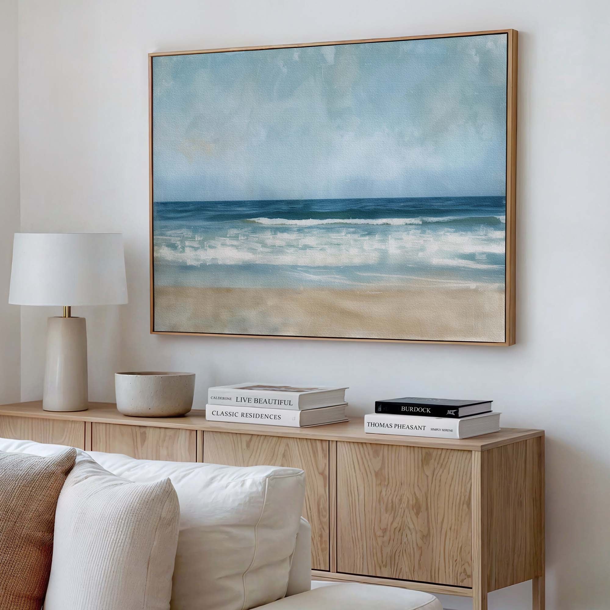 Coastal Reflections Framed Canvas Wall Art - Melrose Editions