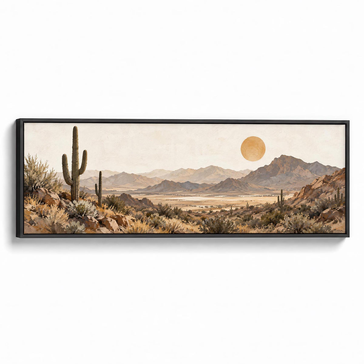 Desert Garden Canvas Print Black Wall Art - Melrose Editions