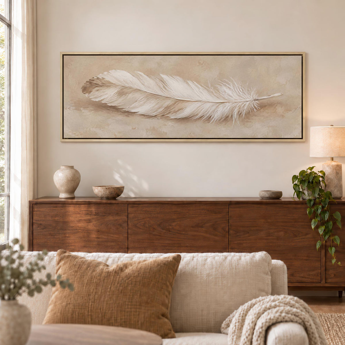 Feather Study Canvas Print Wall Art - Melrose Editions