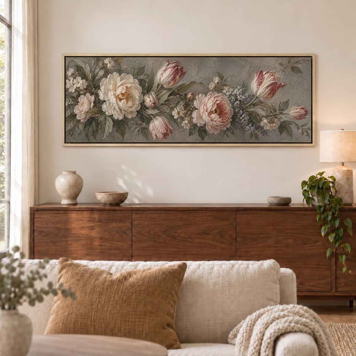Gathered Blooms Canvas Print Wall Art - Melrose Editions