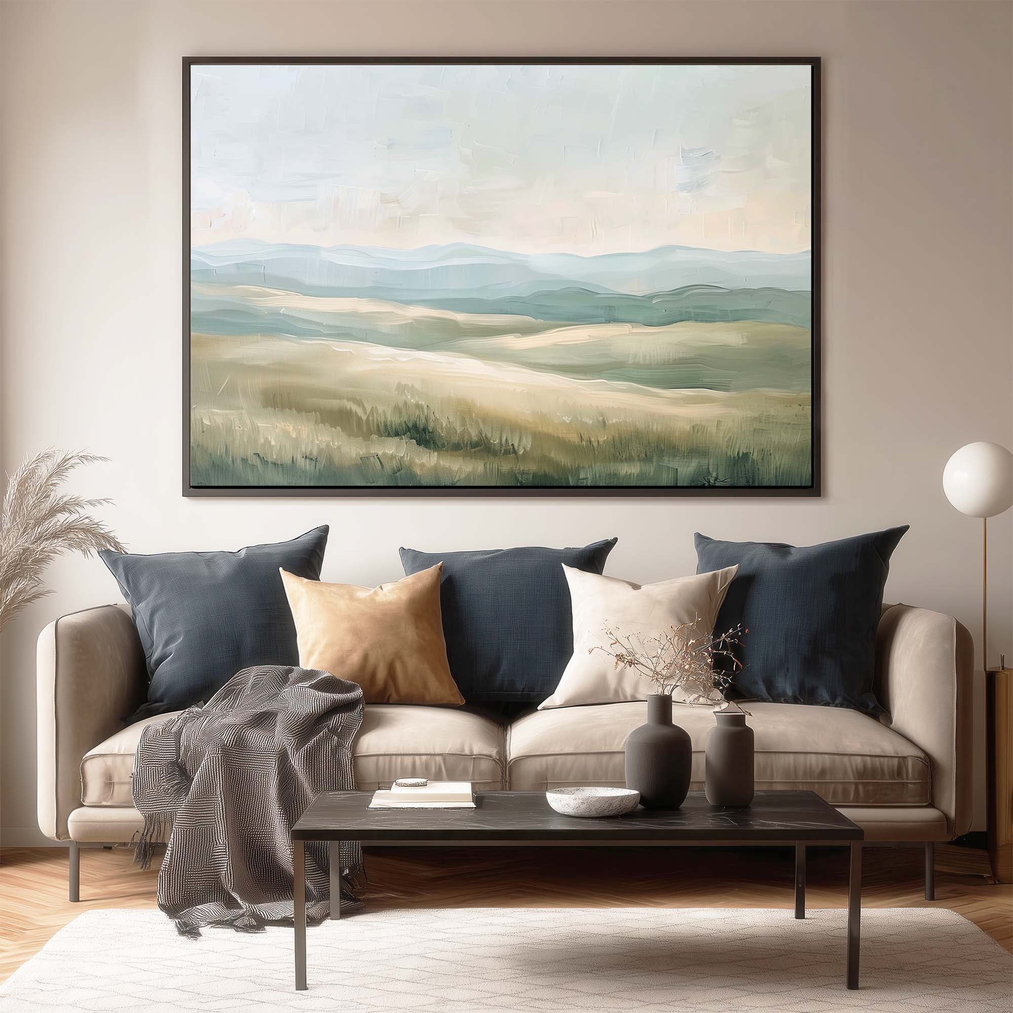 Highland Peaks Framed Canvas Small — 18×24″ Natural Wall Art - Melrose Editions