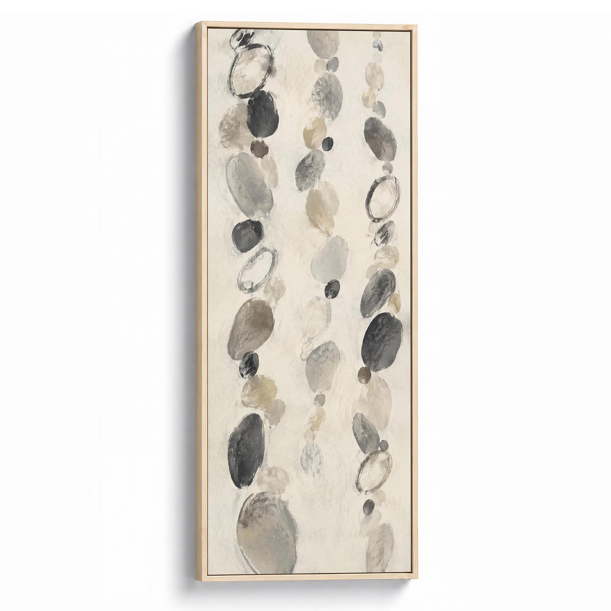 Ink Pebbles Canvas Print Natural Wall Art - Melrose Editions