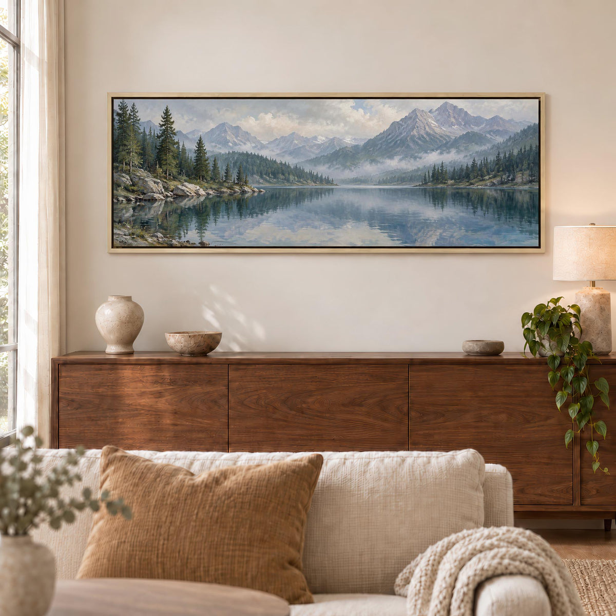 Lakeside Pines Canvas Print Wall Art - Melrose Editions