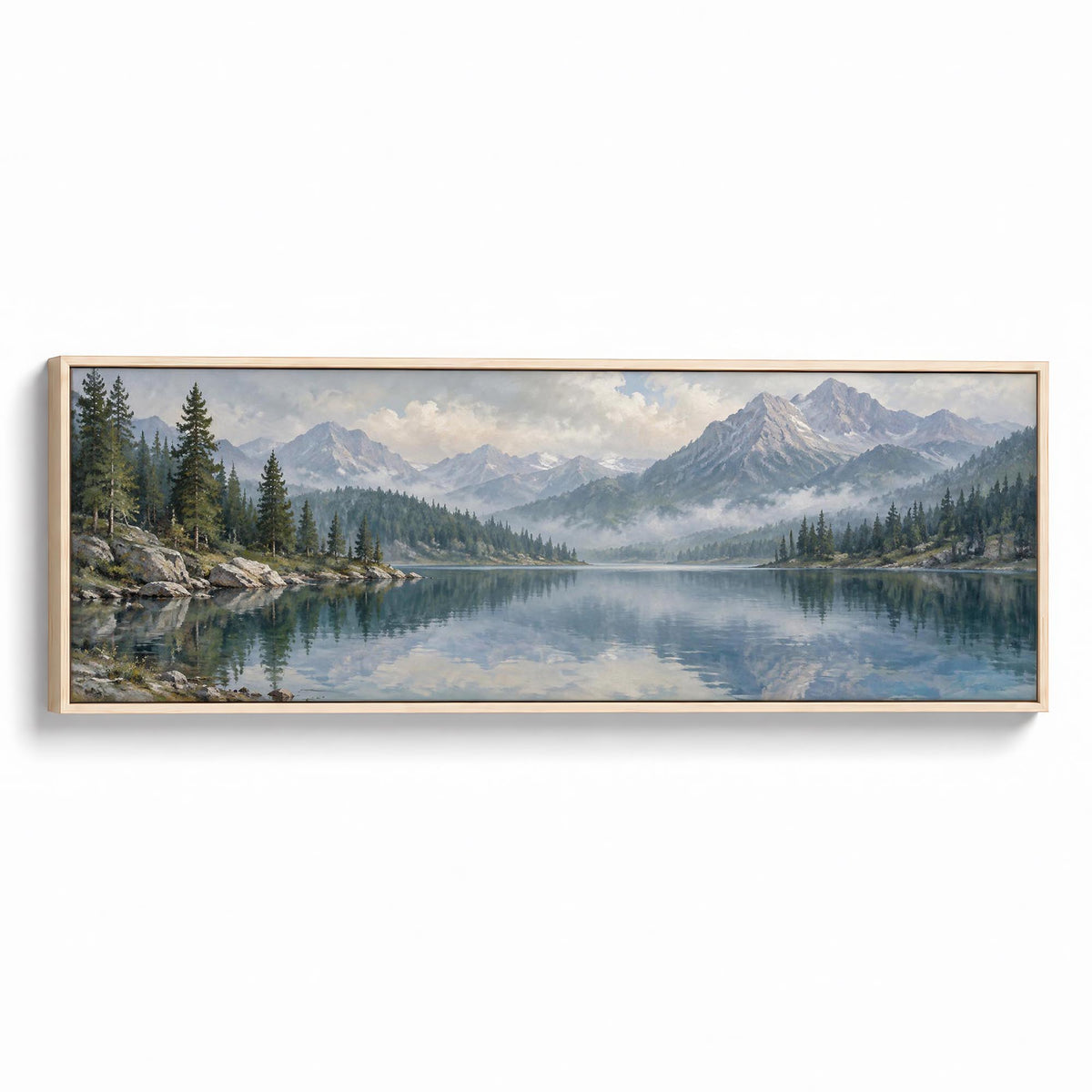 Lakeside Pines Canvas Print Natural Wall Art - Melrose Editions