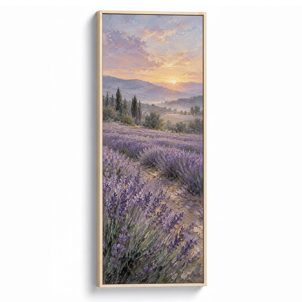 Lavender Fields Canvas Print Natural Wall Art - Melrose Editions