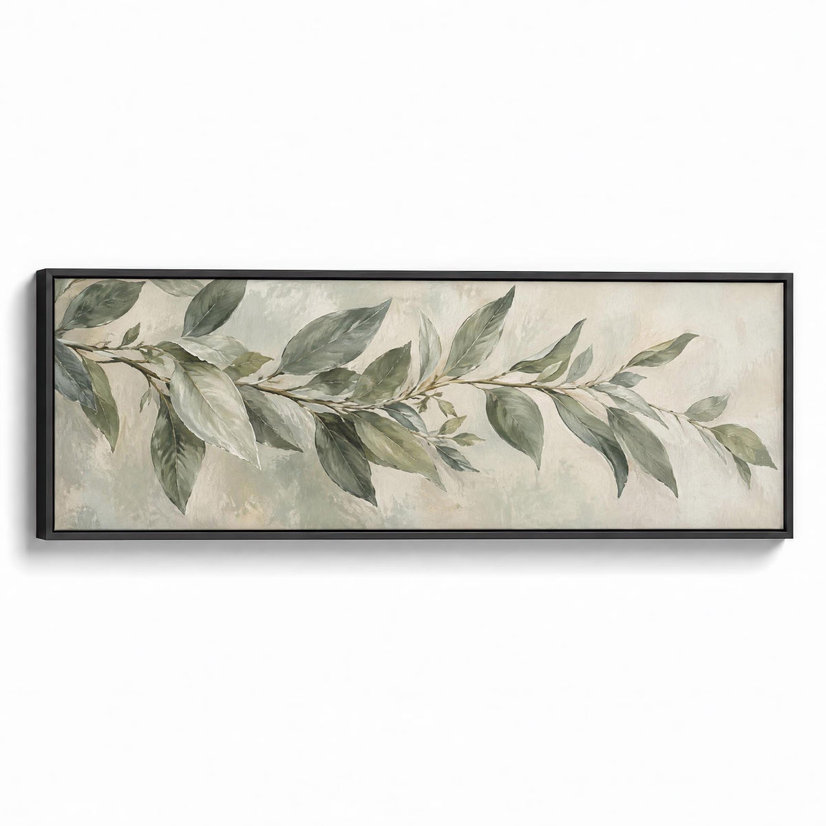 Leaf Study Canvas Print Black Wall Art - Melrose Editions
