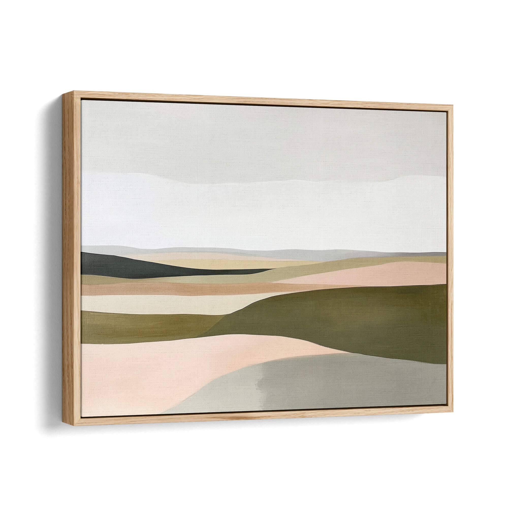 Lowland Framed Canvas Natural Wall Art - Melrose Editions