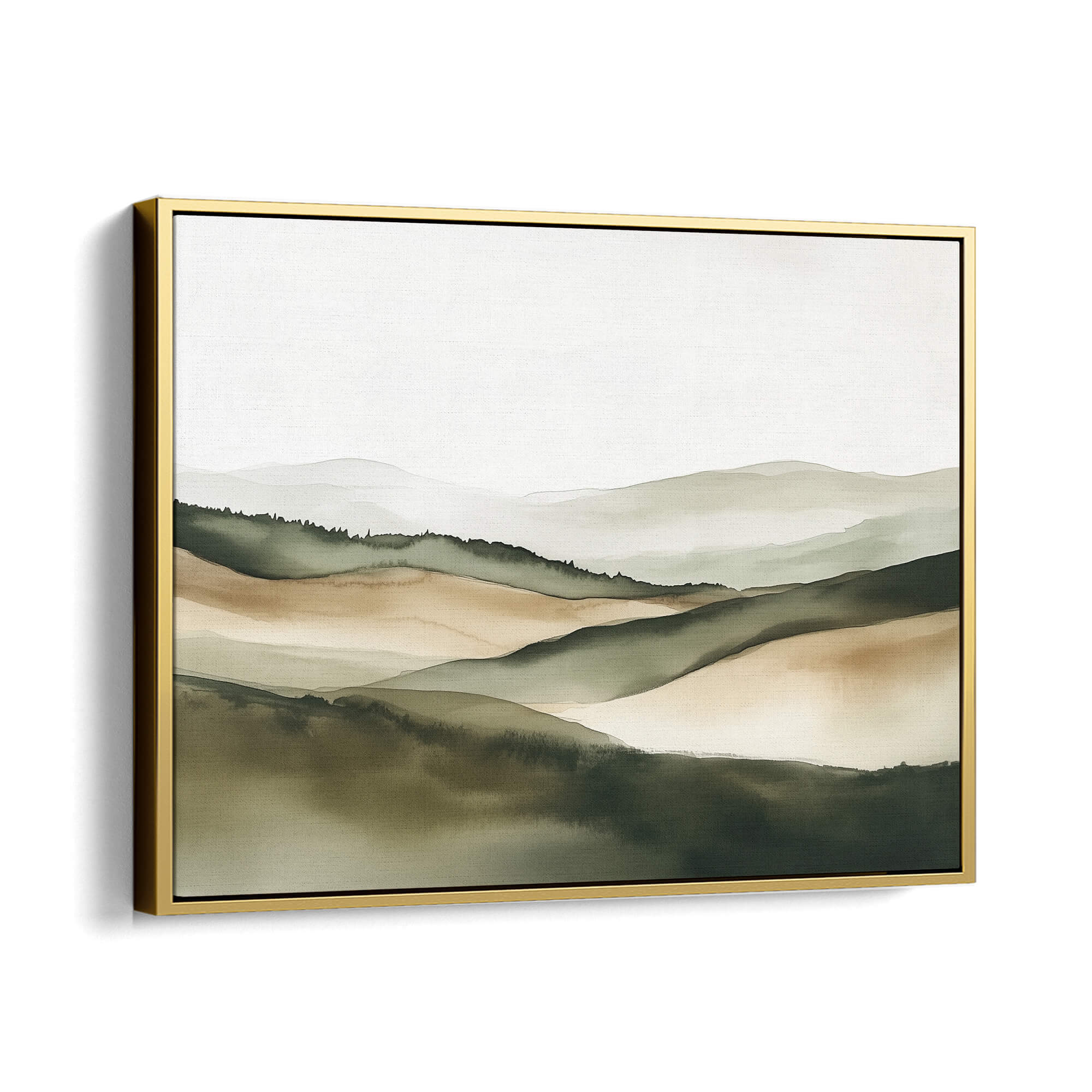 Meadow No1 Framed Canvas Gold Wall Art - Melrose Editions