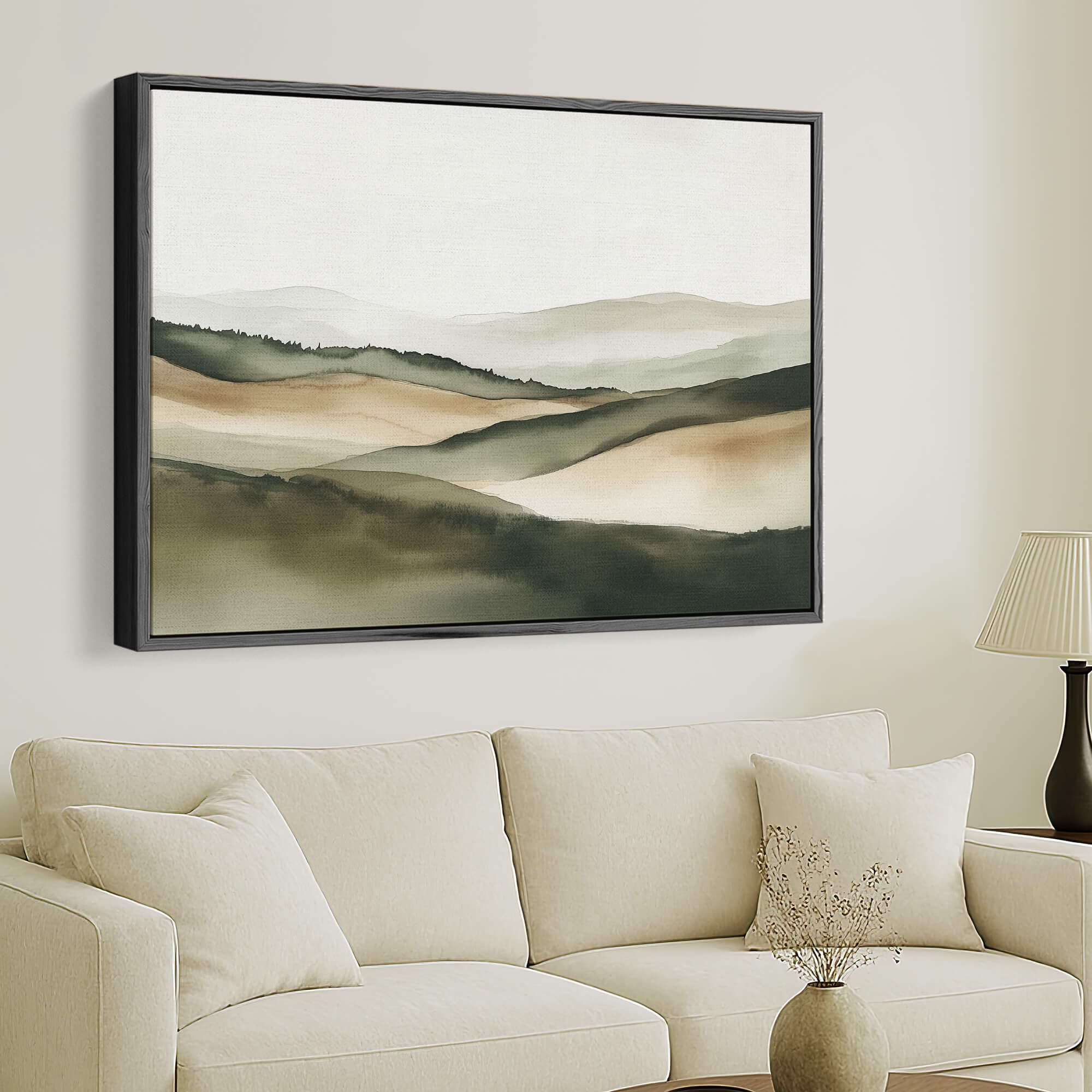 Meadow No1 Framed Canvas Wall Art - Melrose Editions