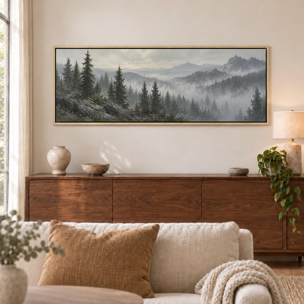 Misty Pines Canvas Print Wall Art - Melrose Editions