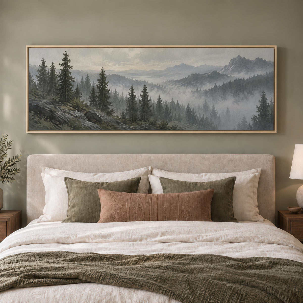 Misty Pines Canvas Print Wall Art - Melrose Editions