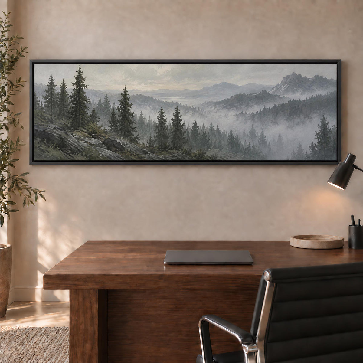 Misty Pines Canvas Print Wall Art - Melrose Editions