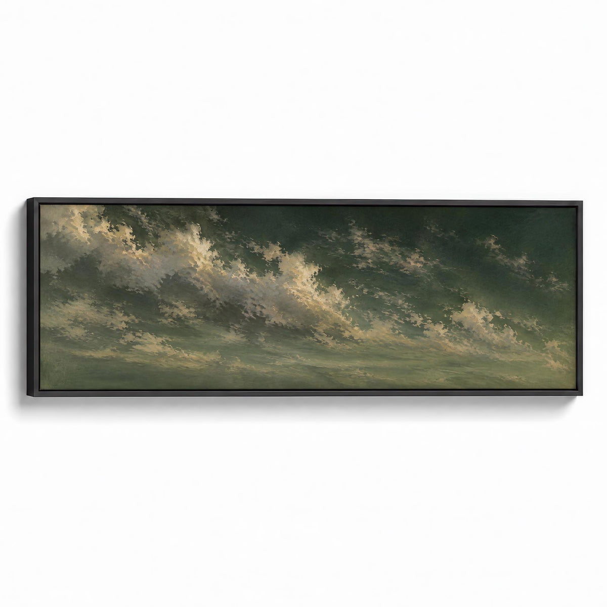 Moss Clouds Canvas Print Black Wall Art - Melrose Editions