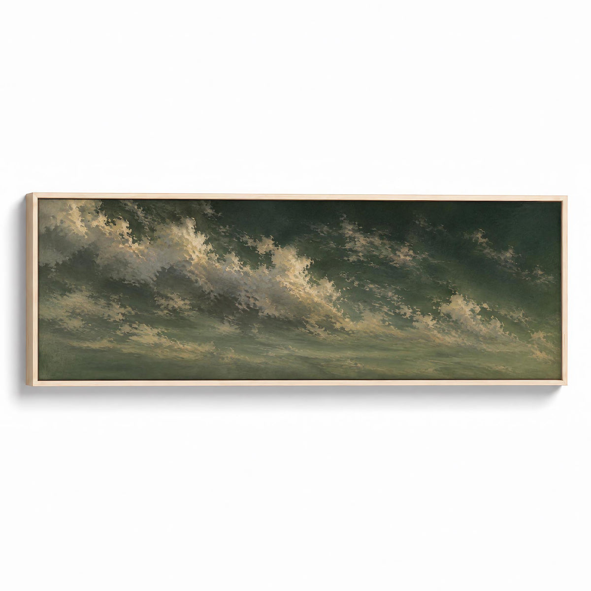 Moss Clouds Canvas Print Natural Wall Art - Melrose Editions
