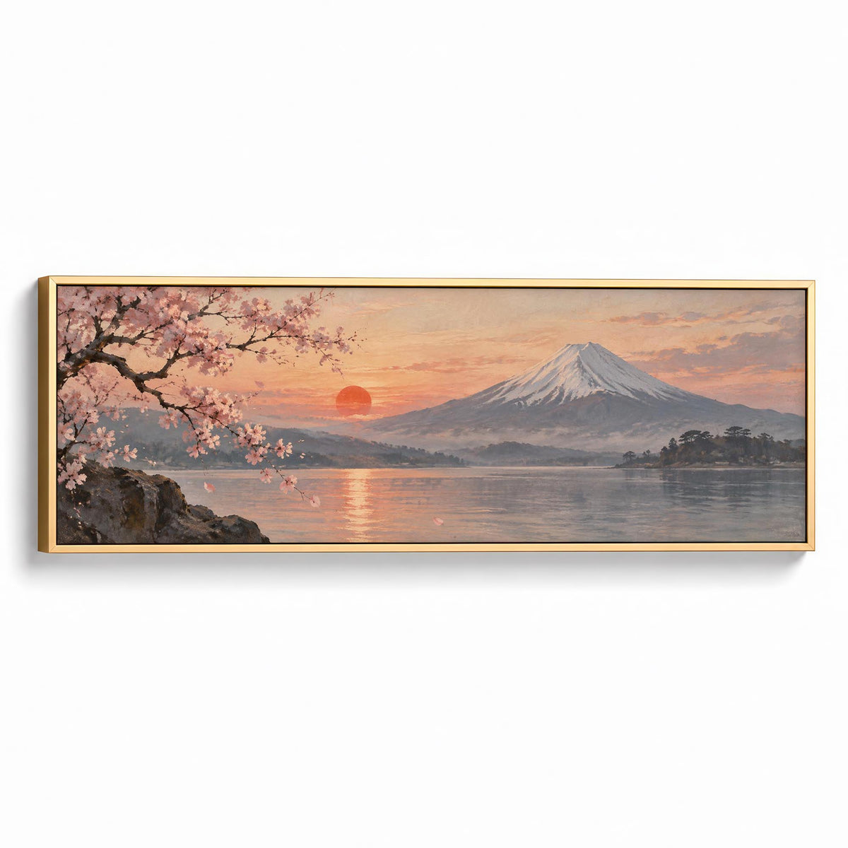 Mountain Blossom Canvas Print Gold Wall Art - Melrose Editions