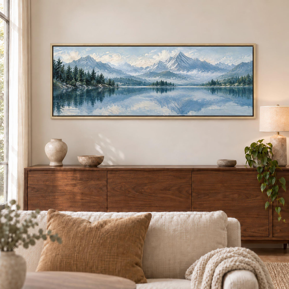 Mountain Reflections Canvas Print Wall Art - Melrose Editions