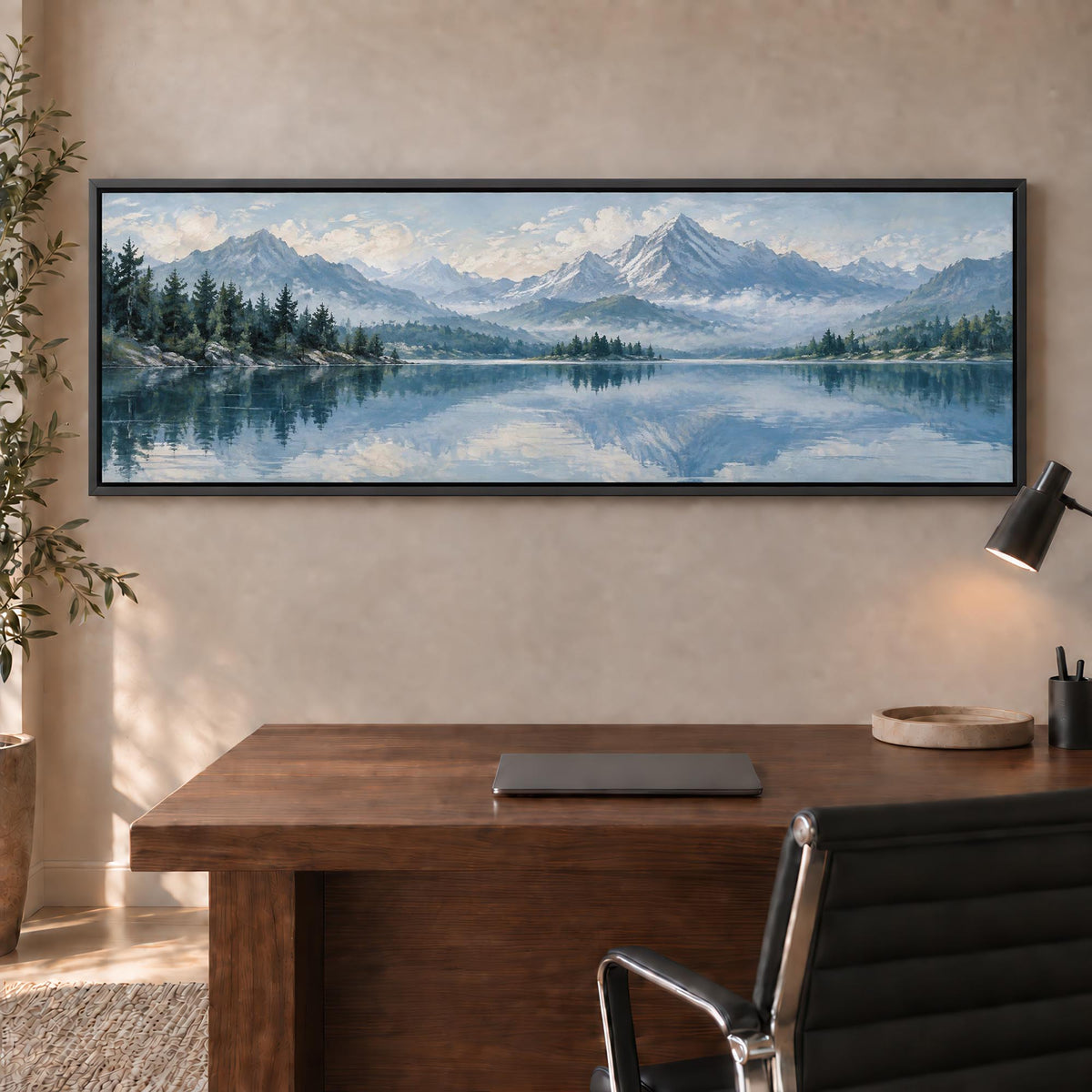 Mountain Reflections Canvas Print Wall Art - Melrose Editions