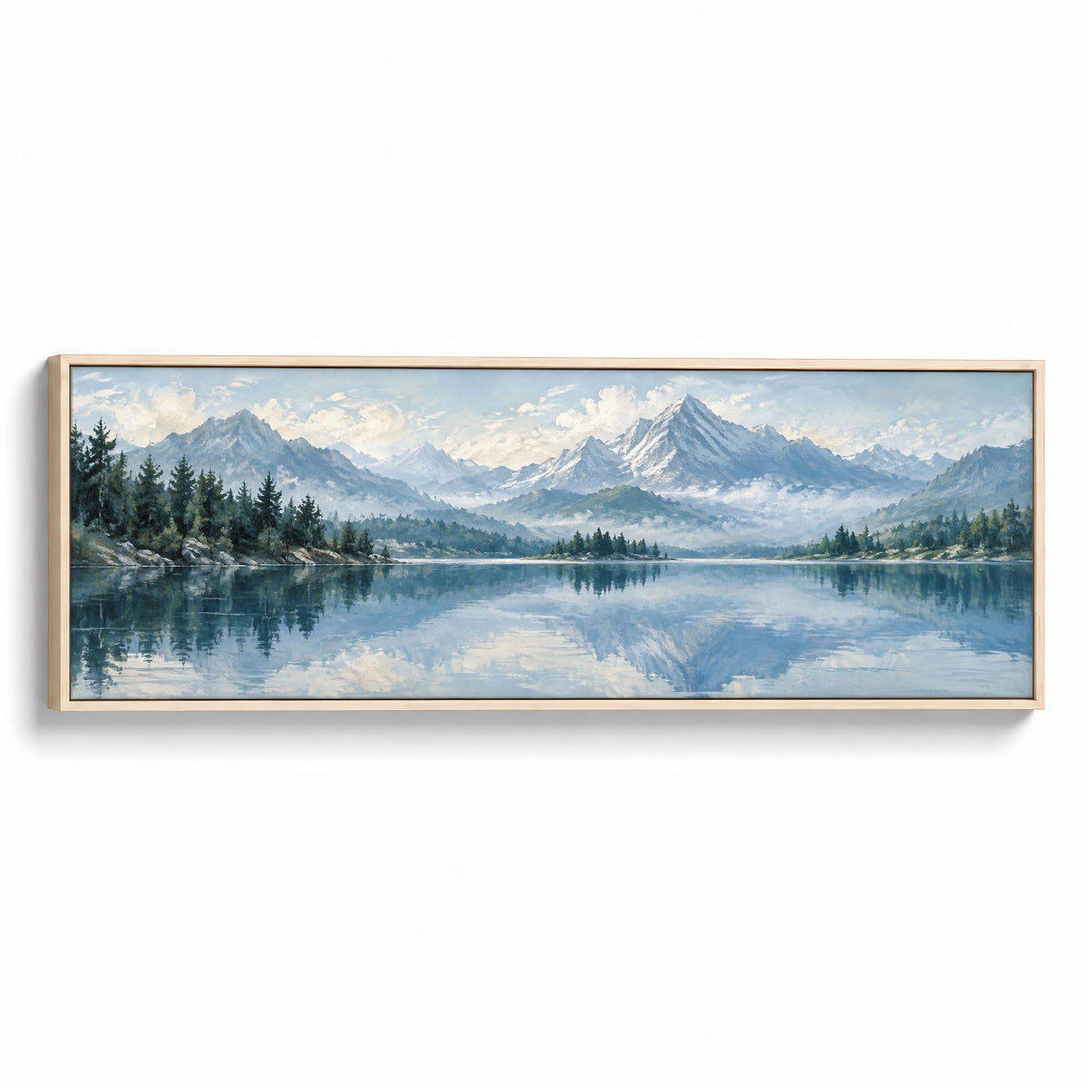 Mountain Reflections Canvas Print Natural Wall Art - Melrose Editions