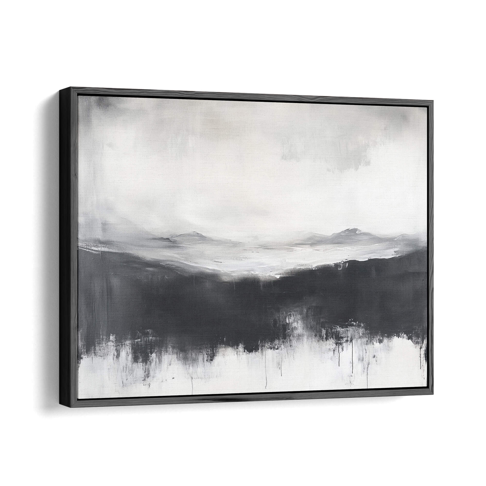 Noir Vale Framed Canvas Black Wall Art - Melrose Editions