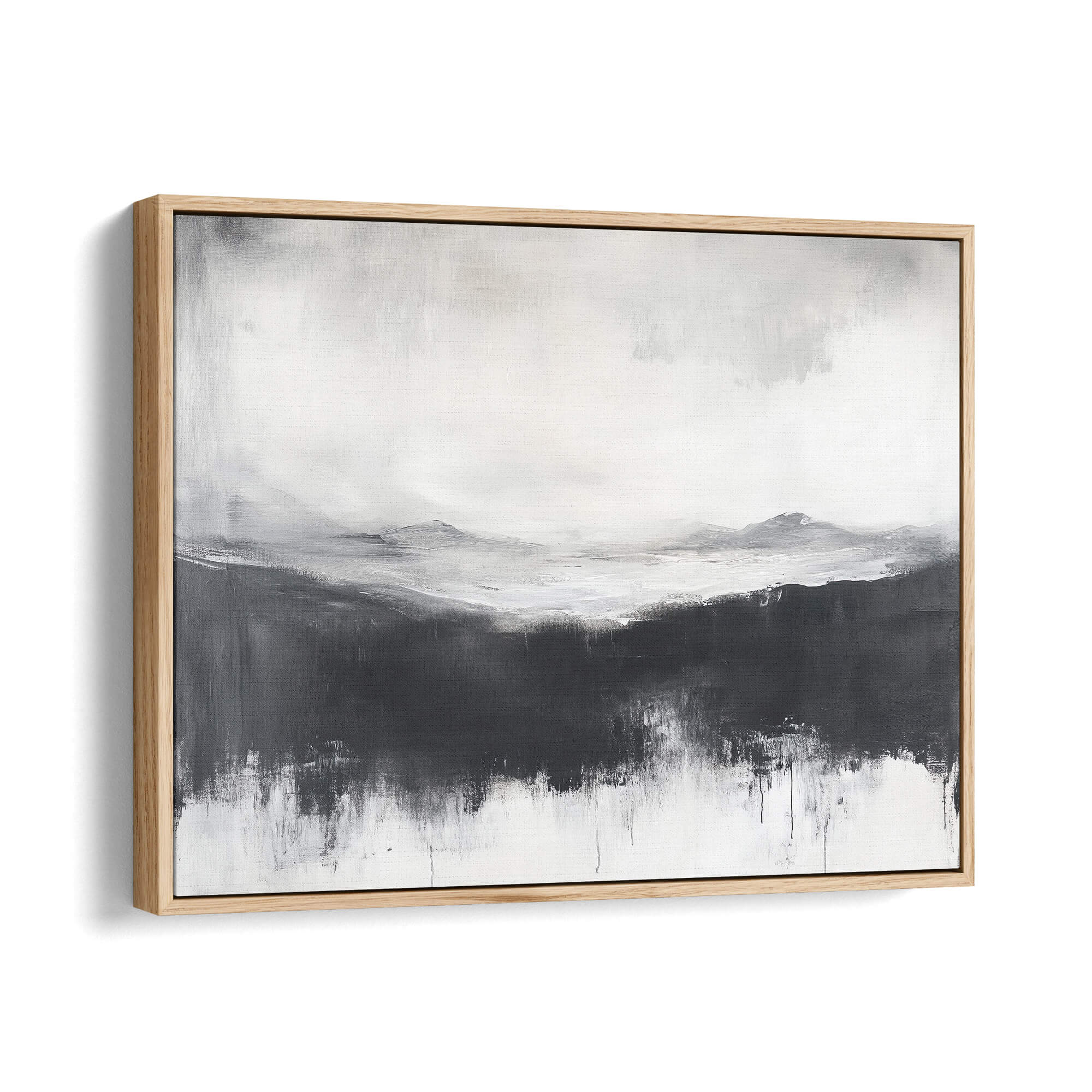 Noir Vale Framed Canvas Natural Wall Art - Melrose Editions