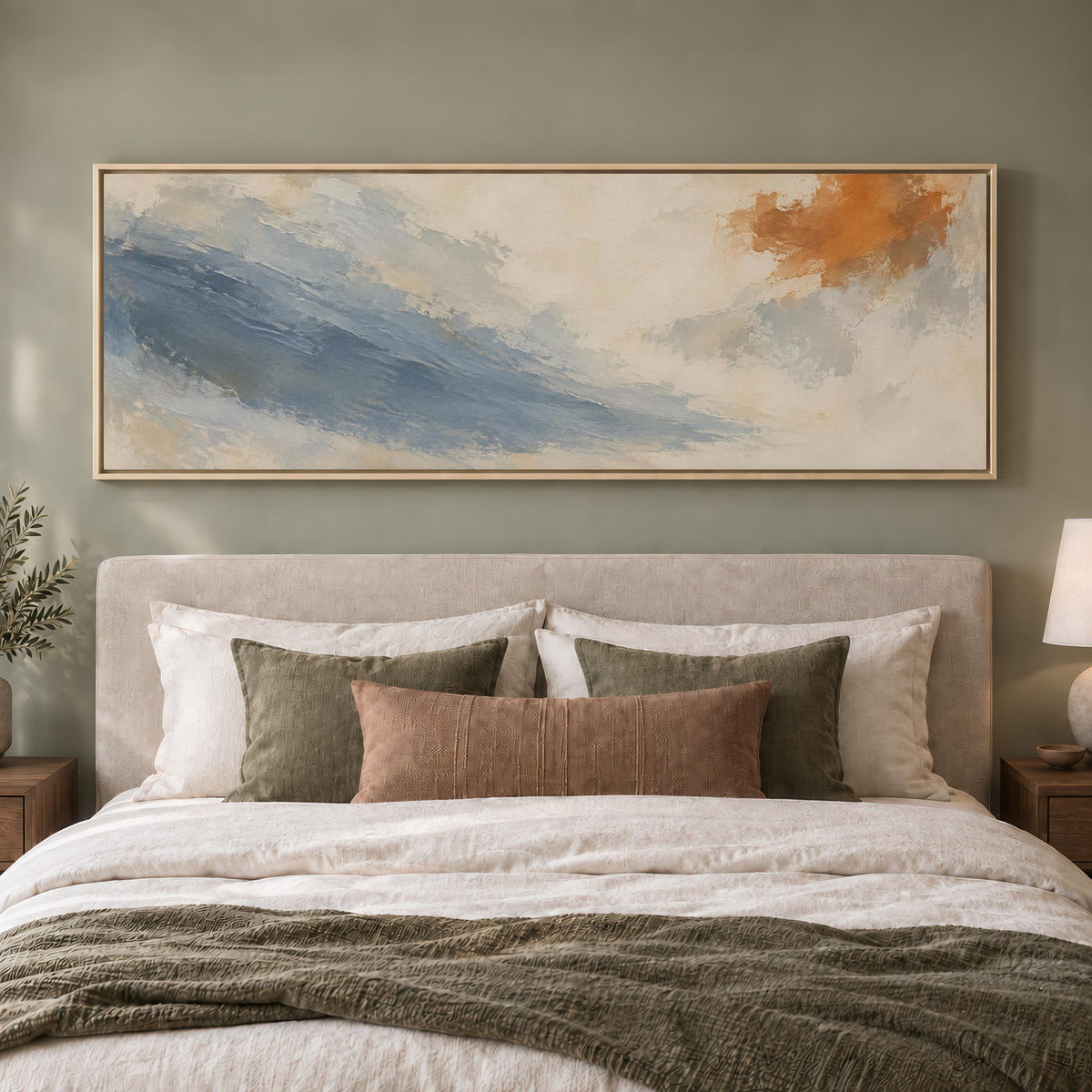 Ochre Blue Canvas Print Wall Art - Melrose Editions