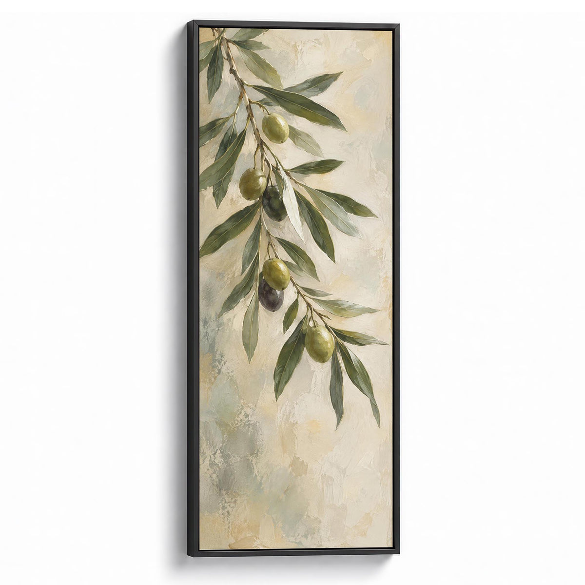 Olive Bough Canvas Print Black Wall Art - Melrose Editions