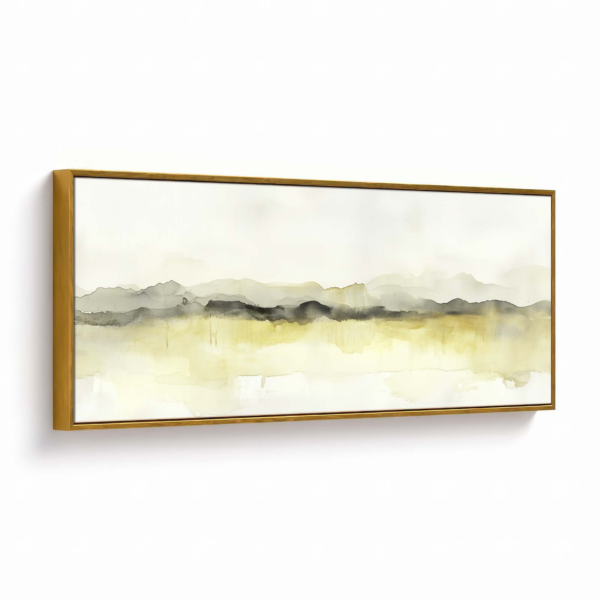Olive Mountain Canvas Print Gold Wall Art - Melrose Editions
