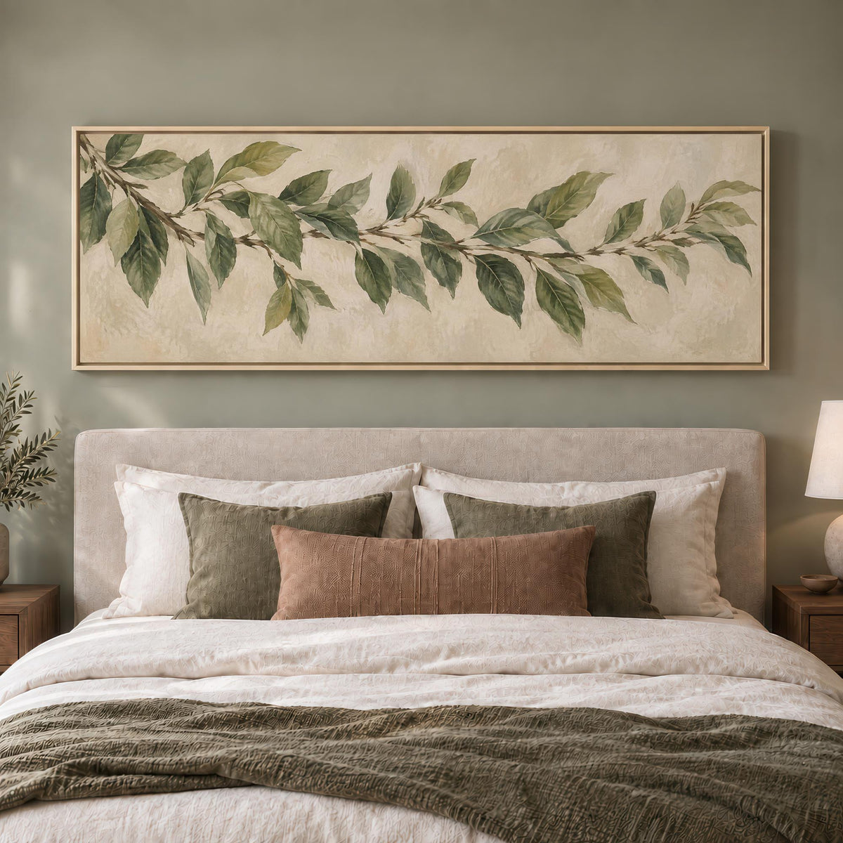 Olive Spray Canvas Print Wall Art - Melrose Editions