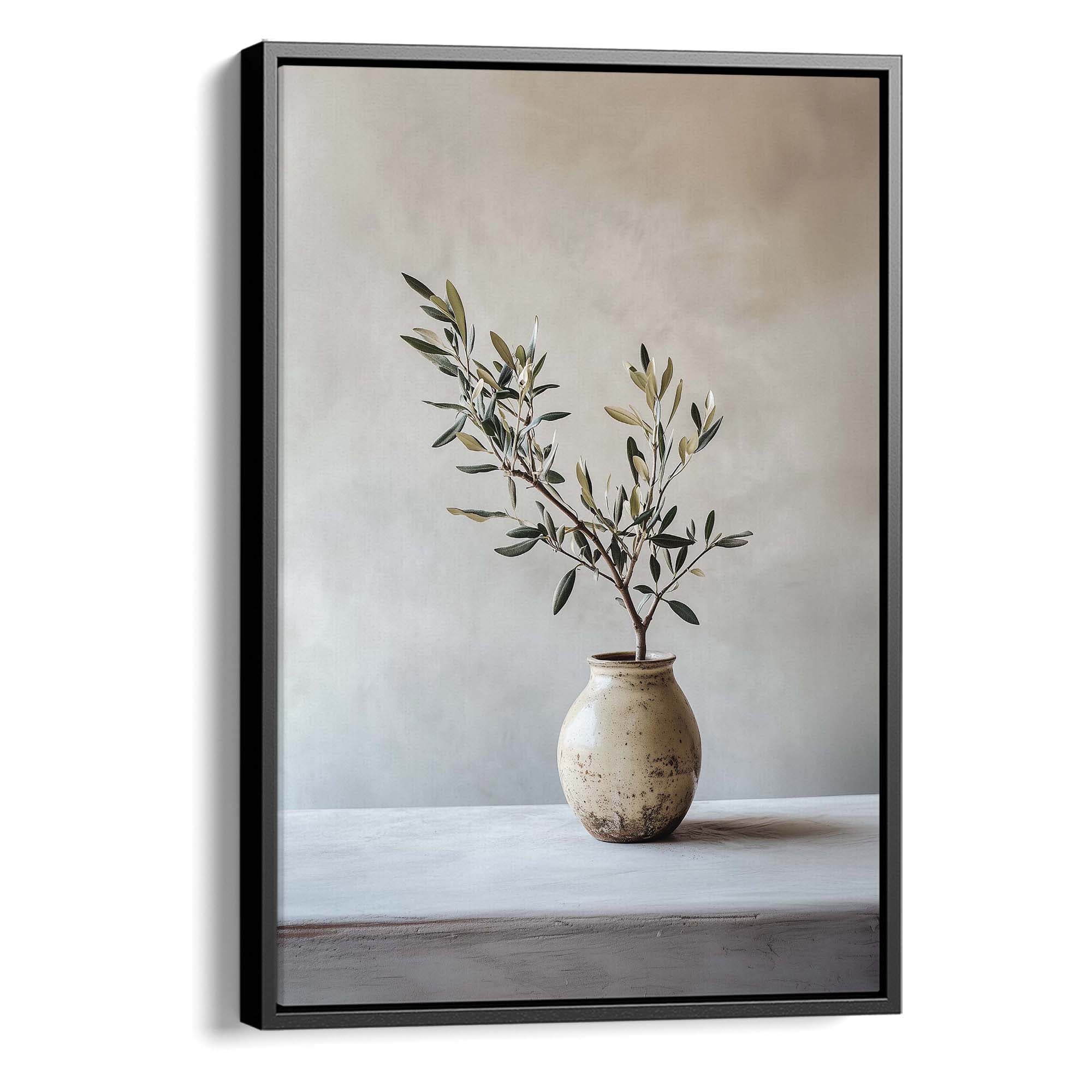Olive Still Life No.3 Canvas Print Black Wall Art - Melrose Editions
