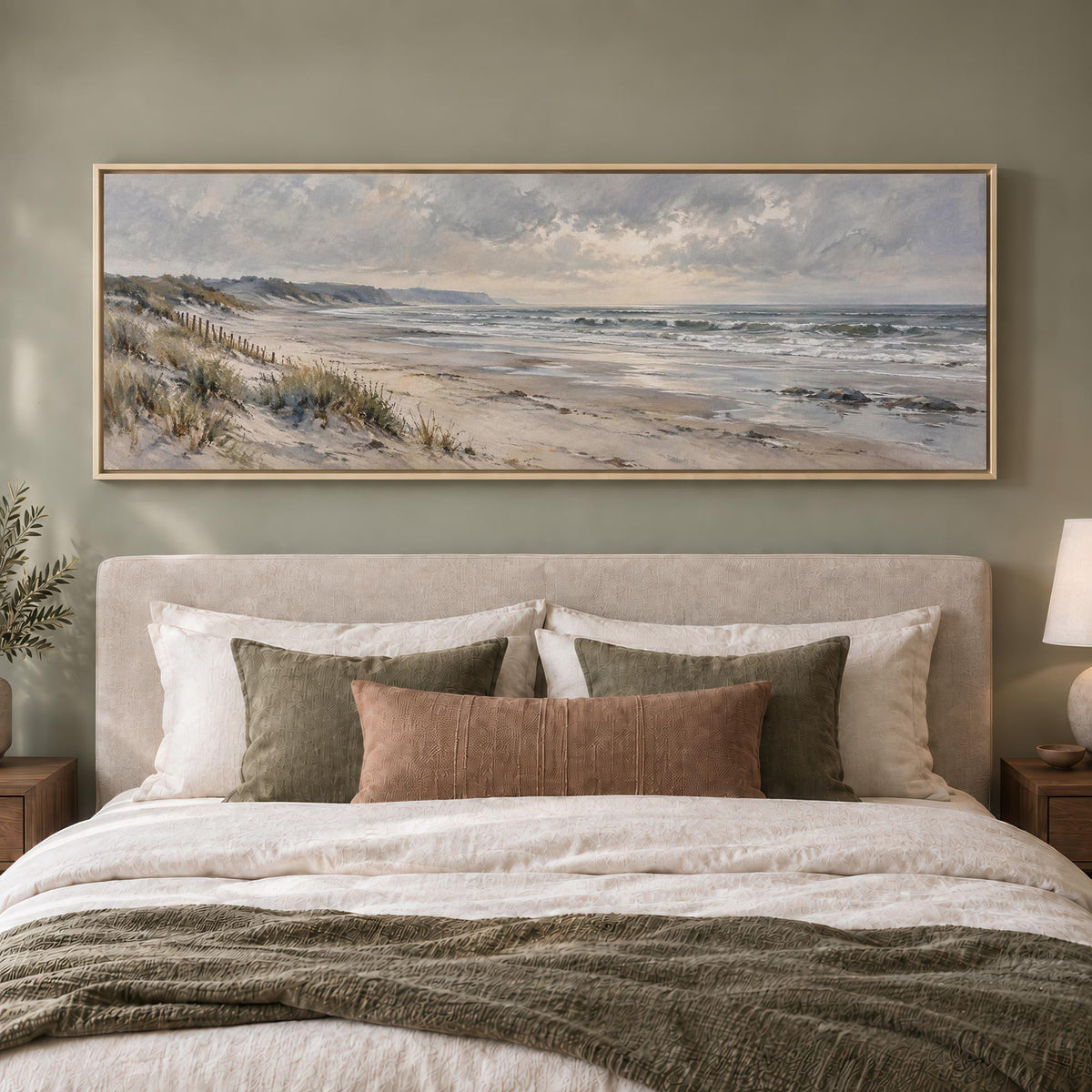 Pale Beach Canvas Print Wall Art - Melrose Editions