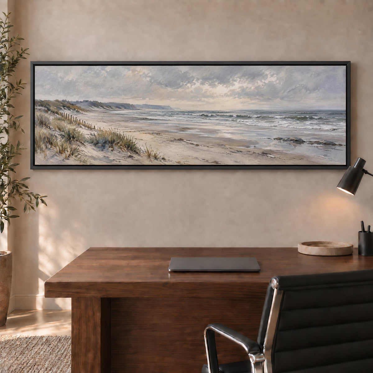 Pale Beach Canvas Print Wall Art - Melrose Editions