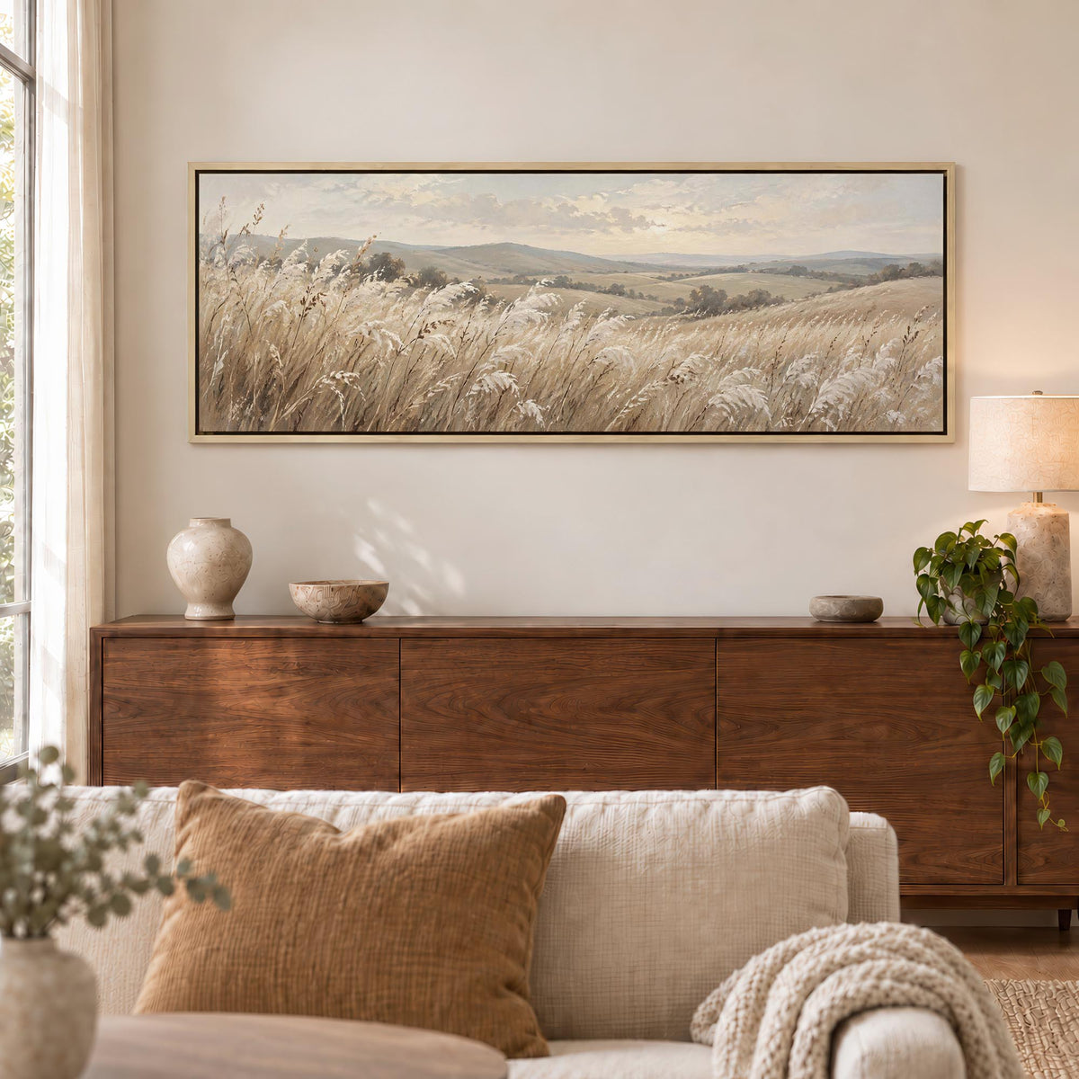 Pale Grasses Canvas Print Wall Art - Melrose Editions