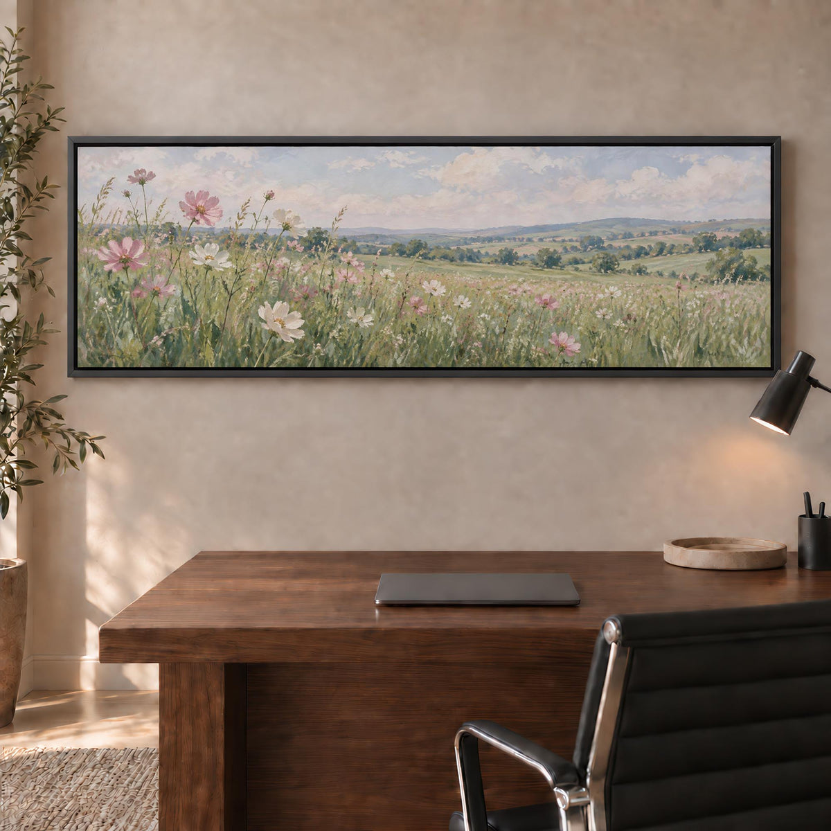 Pink Meadow Canvas Print Wall Art - Melrose Editions