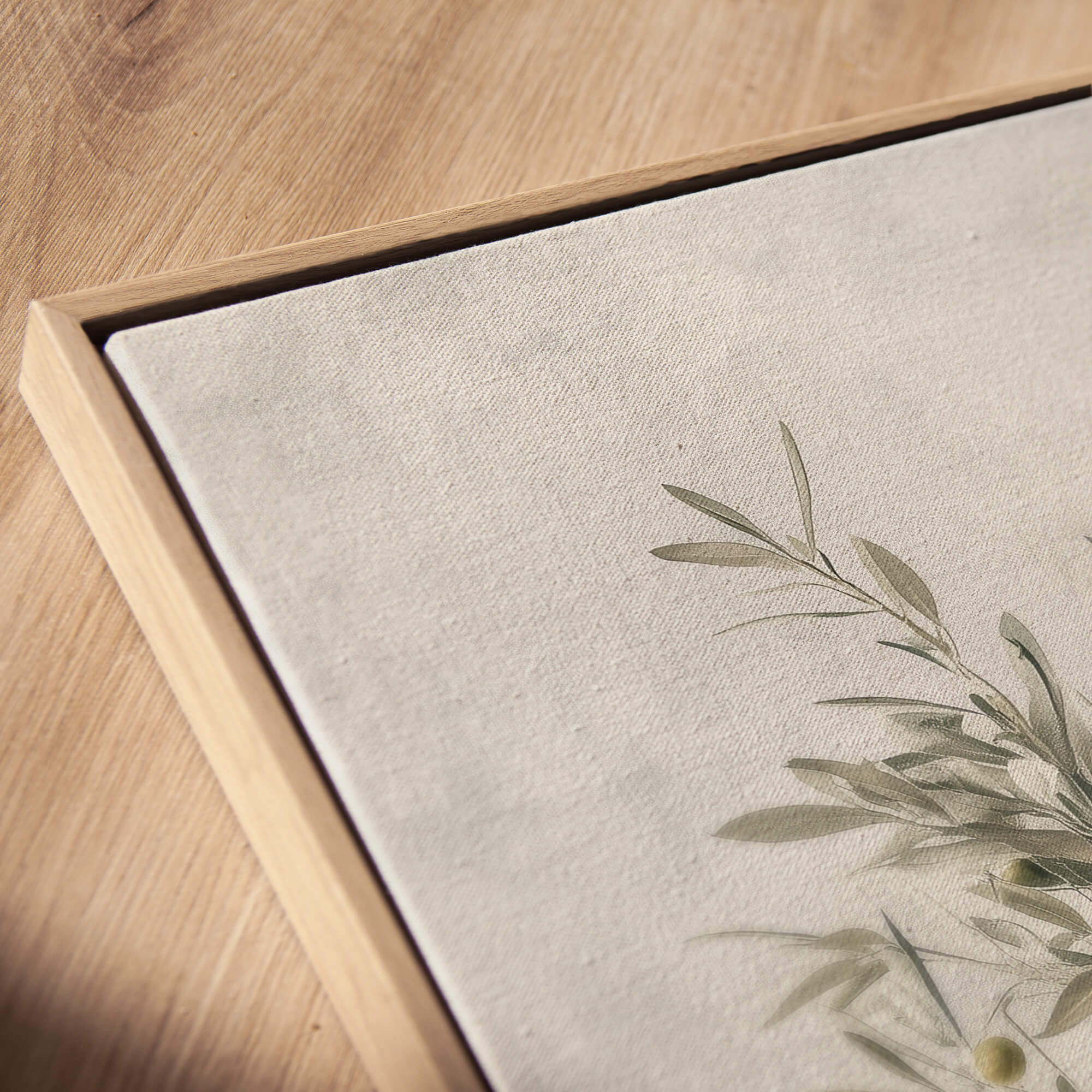 Rustic Pot & Olive Sprig Canvas Print Wall Art - Melrose Editions