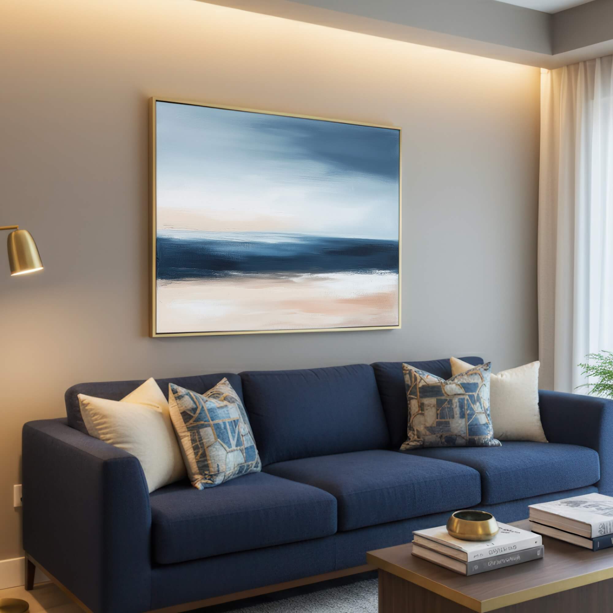 Shoreline Framed Canvas Wall Art - Melrose Editions