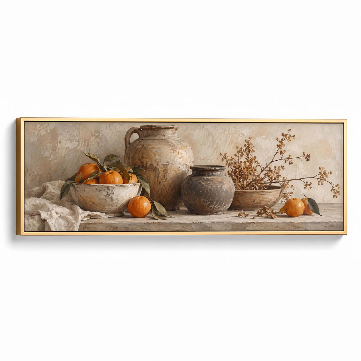 Quiet Pottery Canvas Print Gold Wall Art - Melrose Editions