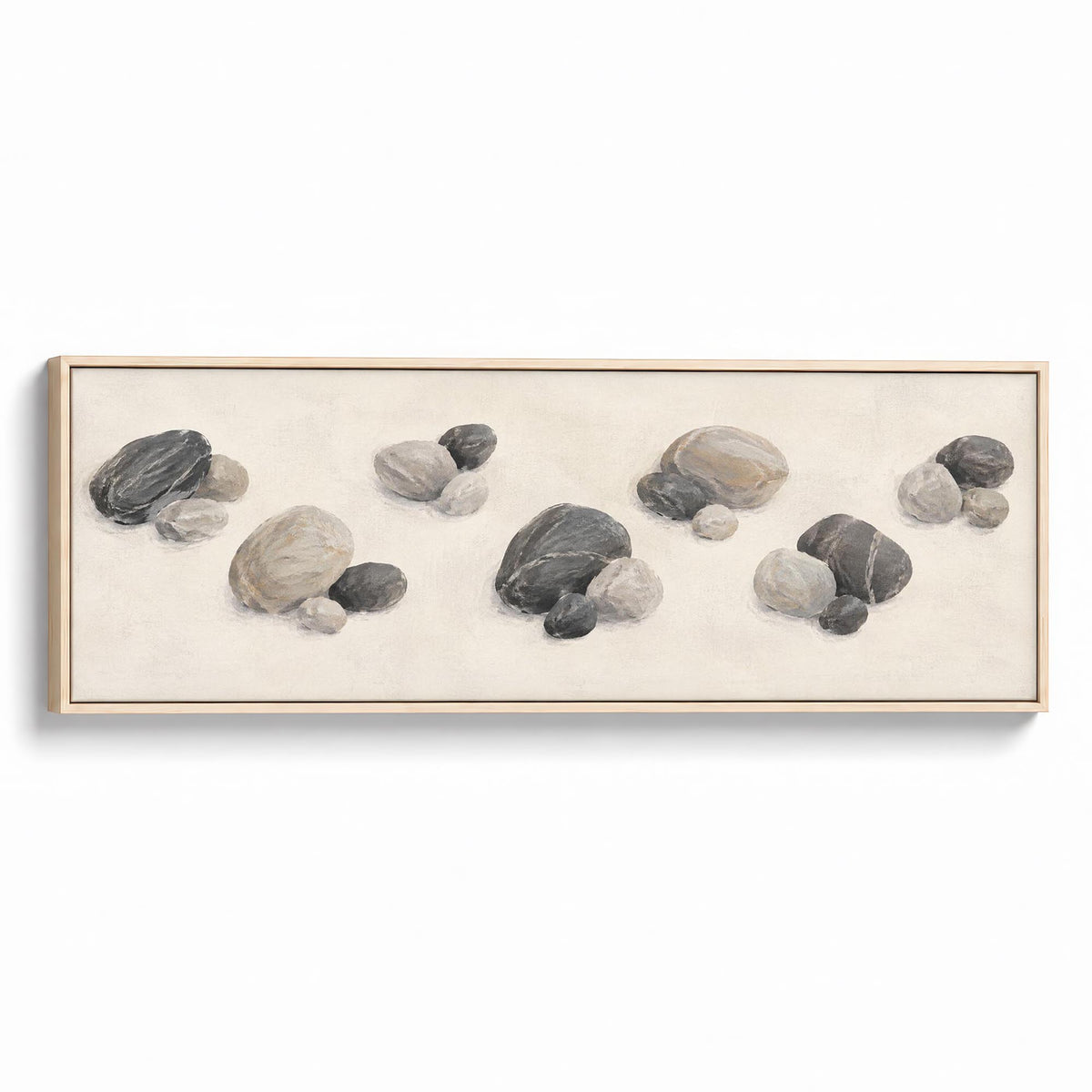 River Pebbles Canvas Print Natural Wall Art - Melrose Editions