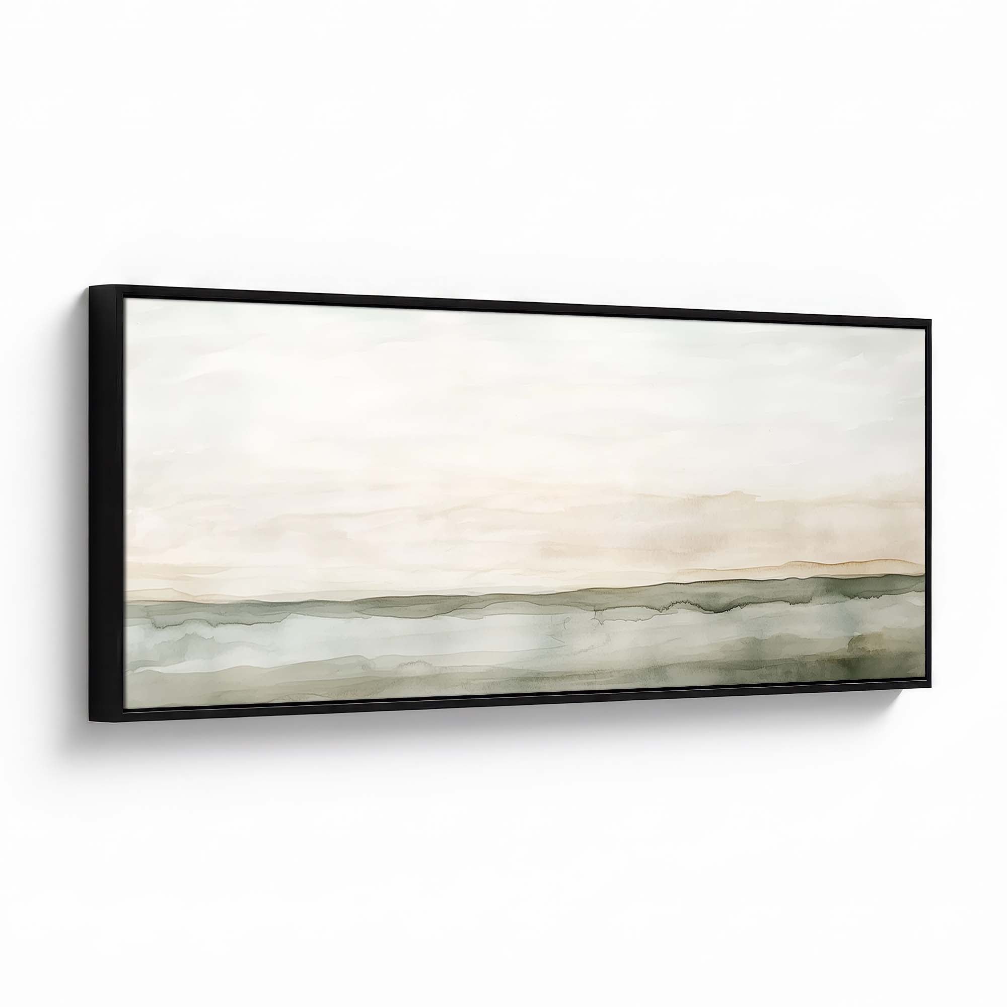 Sage Horizon Canvas Print Black Wall Art - Melrose Editions
