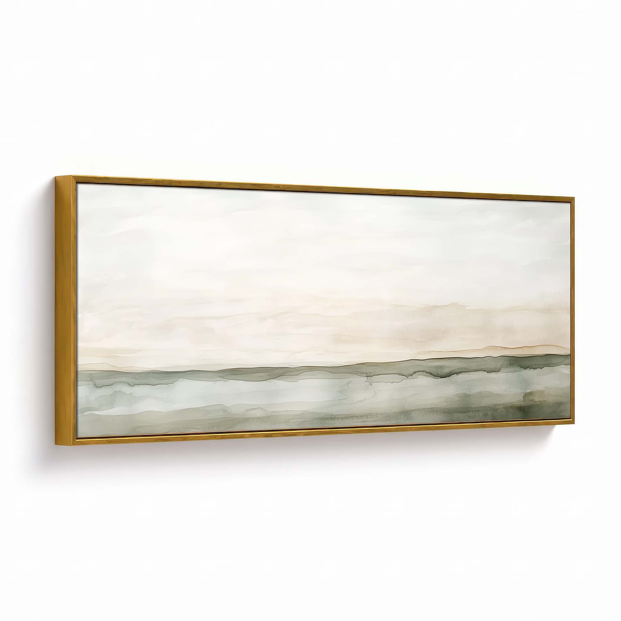 Sage Horizon Canvas Print Gold Wall Art - Melrose Editions
