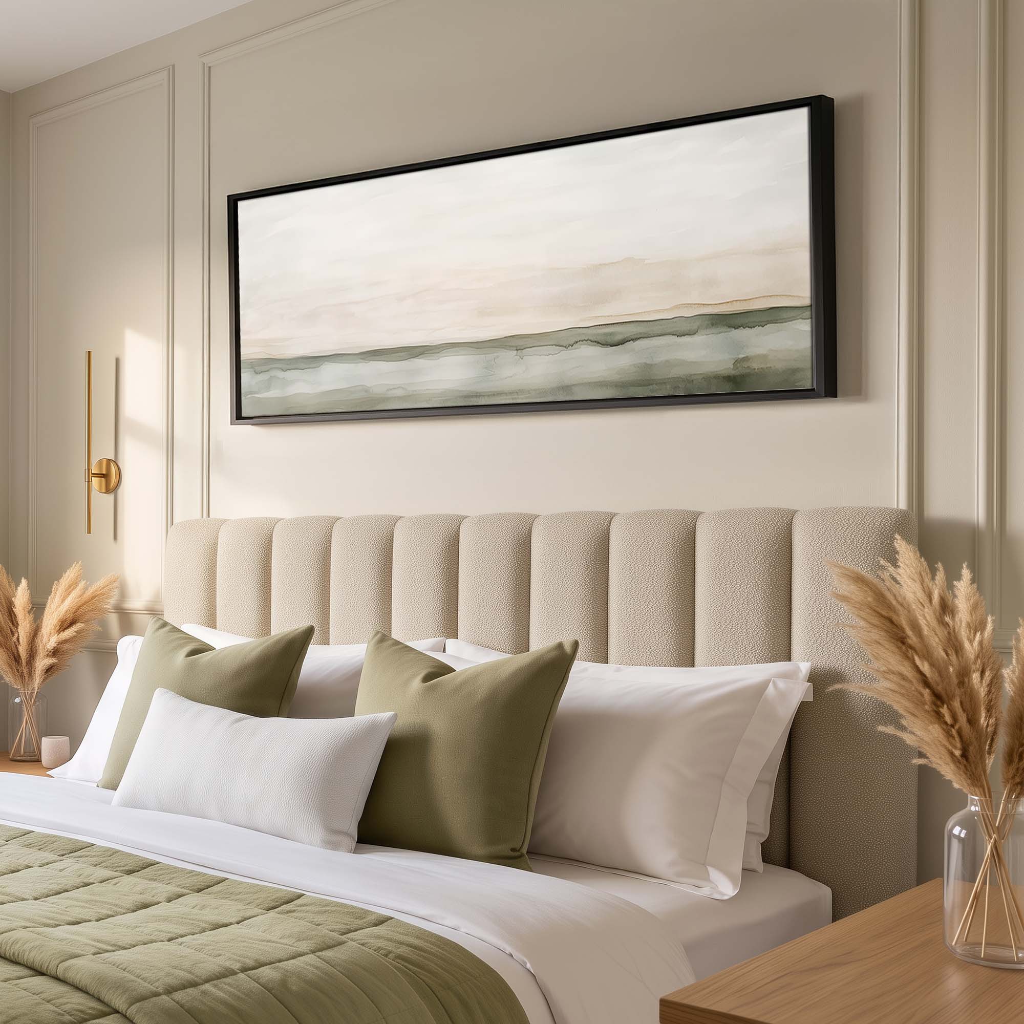 Sage Horizon Canvas Print Wall Art - Melrose Editions