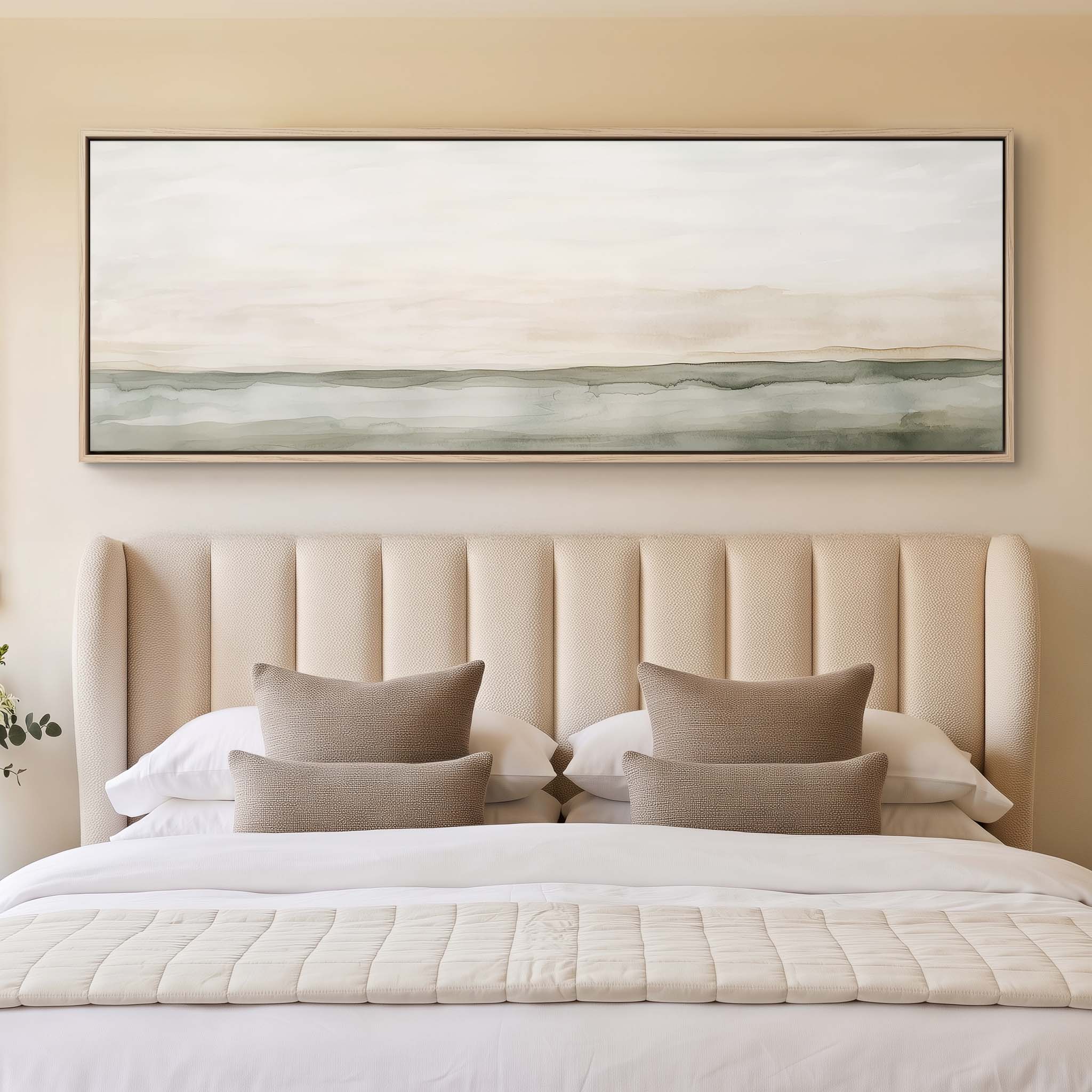 Sage Horizon Canvas Print Wall Art - Melrose Editions