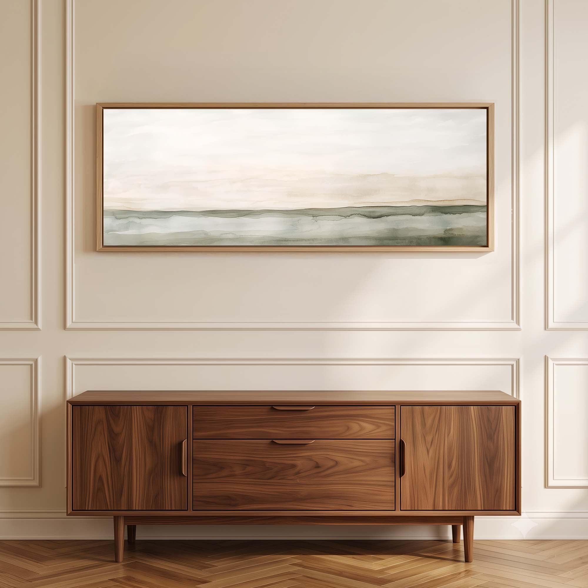 Sage Horizon Canvas Print Wall Art - Melrose Editions
