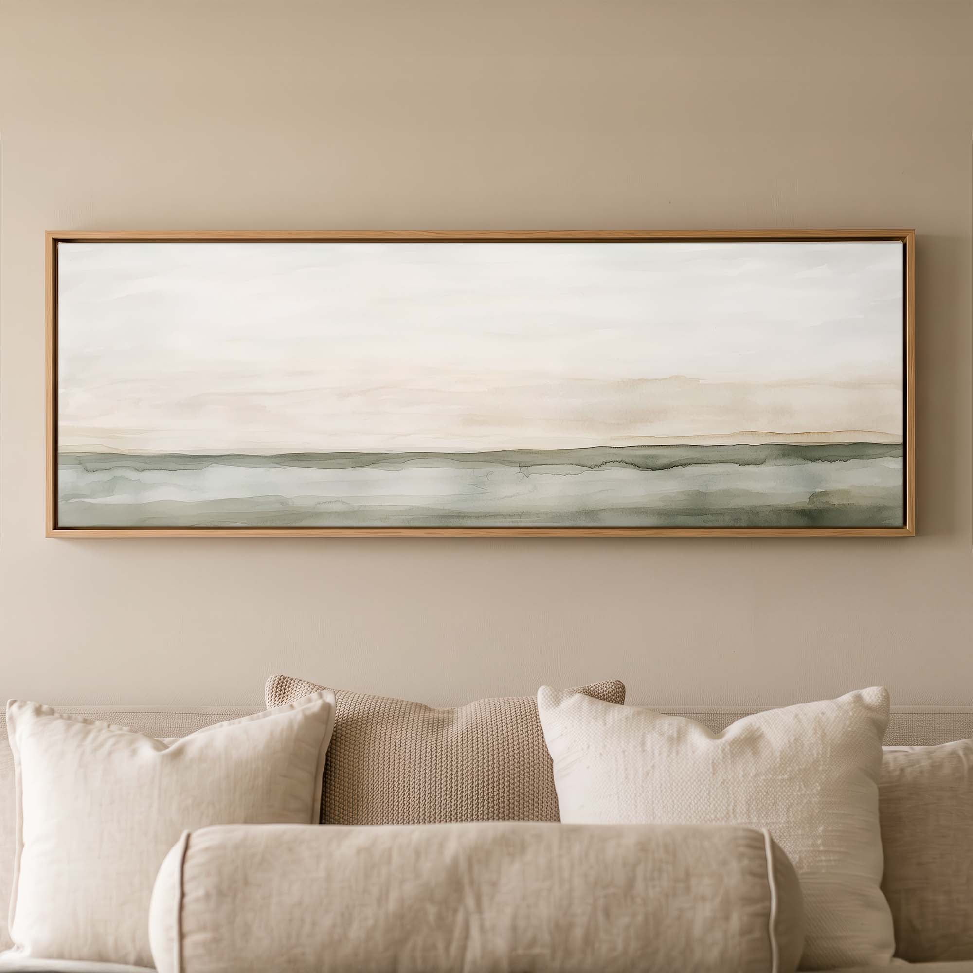 Sage Horizon Canvas Print Wall Art - Melrose Editions