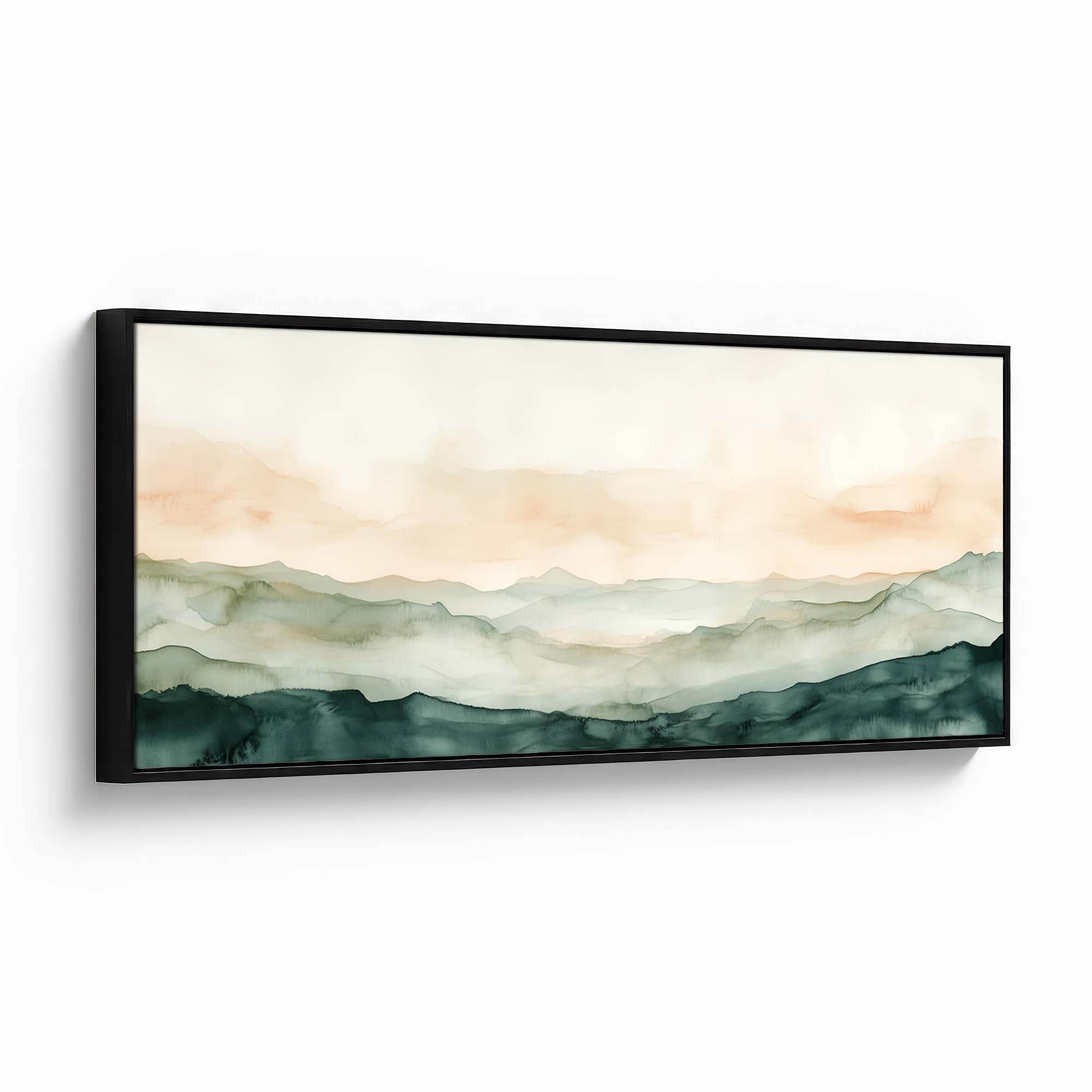 Sage Mountain Canvas Print Black Wall Art - Melrose Editions