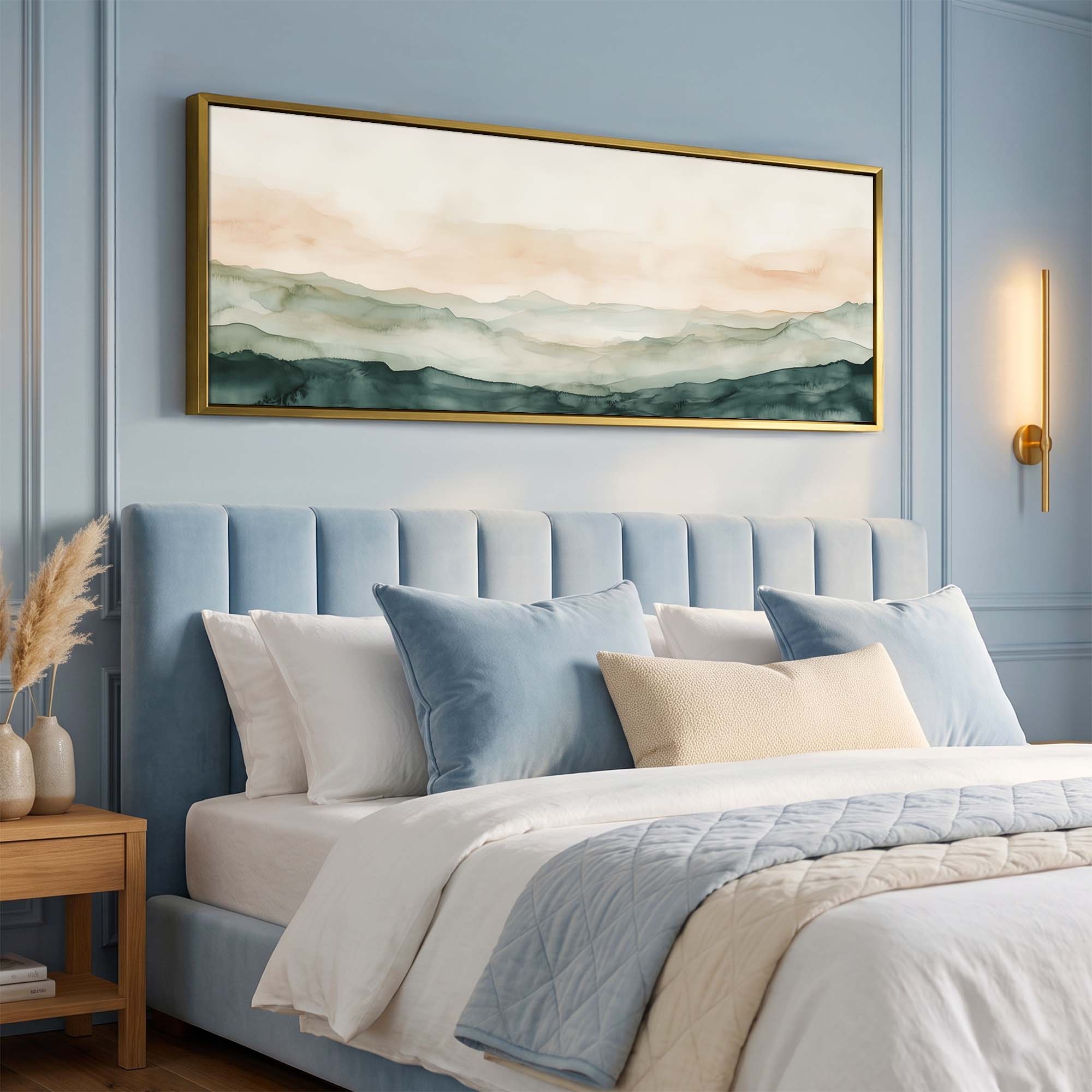 Sage Mountain Canvas Print Wall Art - Melrose Editions
