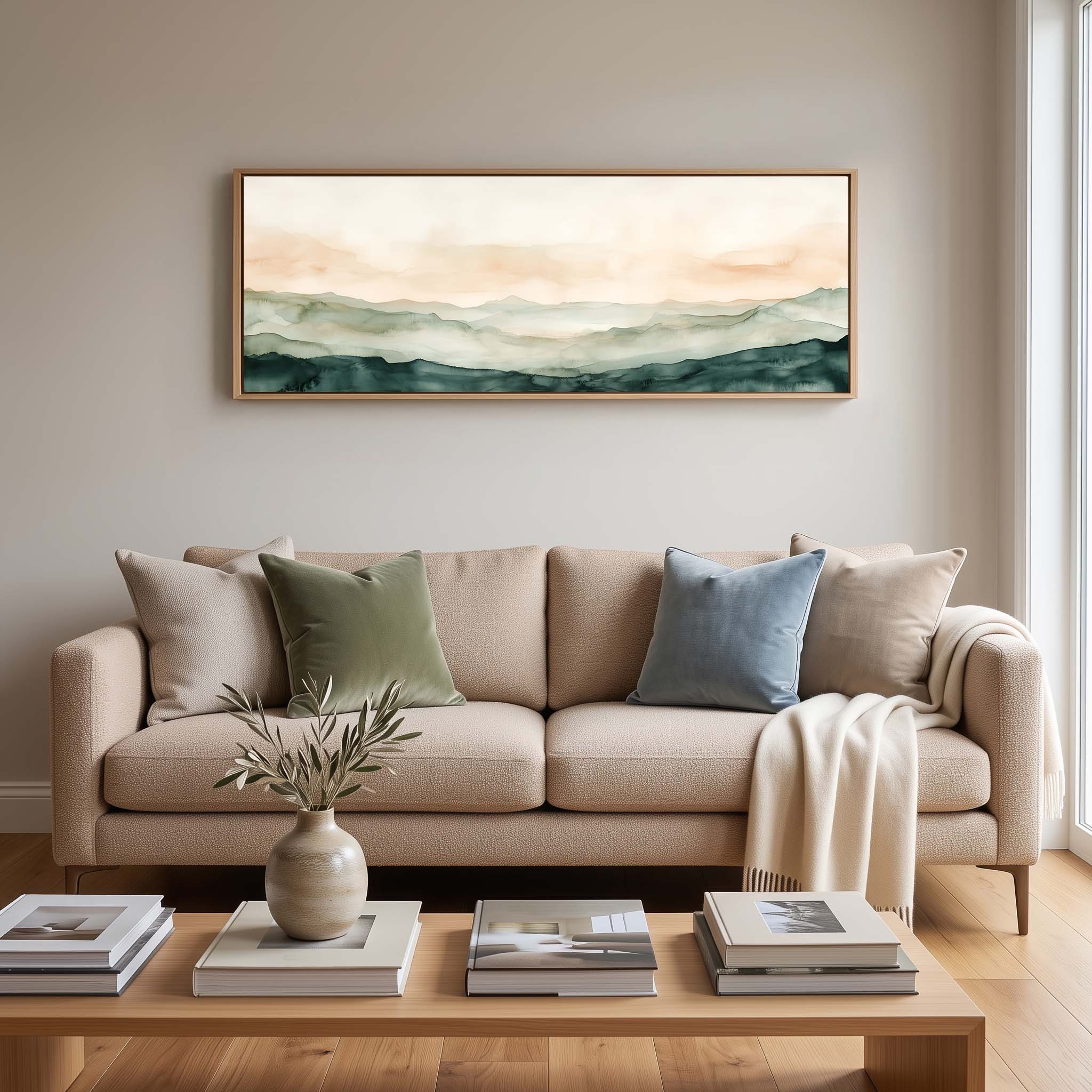 Sage Mountain Canvas Print Wall Art - Melrose Editions