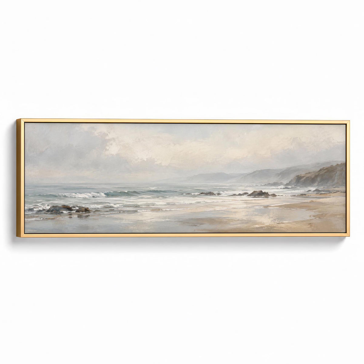 Sandy Tides Canvas Print Gold Wall Art - Melrose Editions
